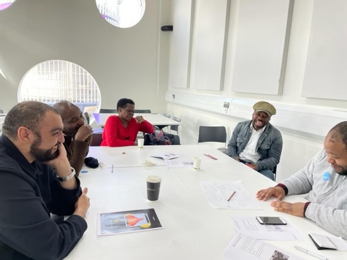 Accumulate filmmaking workshop participant brainstorming for their short films