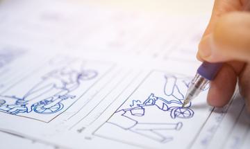 Animator drawing an image