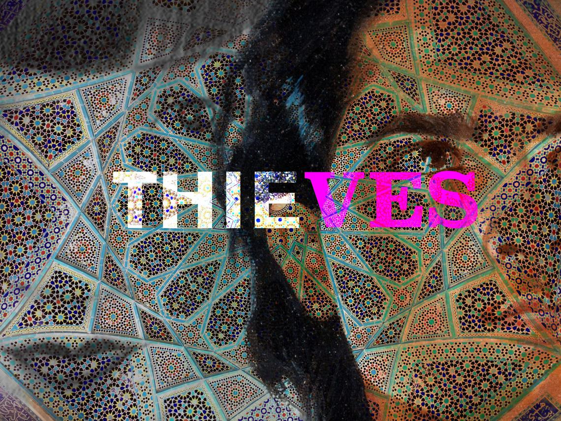 Thieves by Michelle Williams Gamaker, 2023, background image credit Mario Cruz