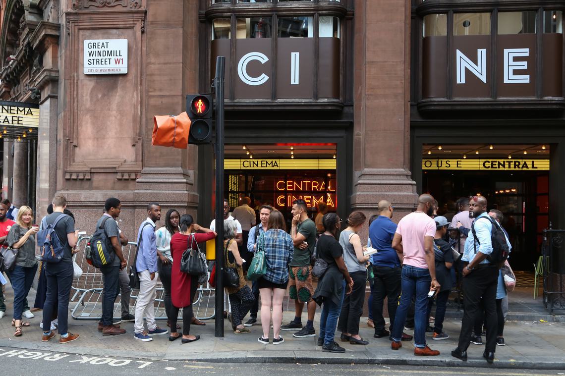 Image of people waiting outside Picturehouse Central