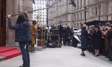 Dancing on the Edge filming in central London