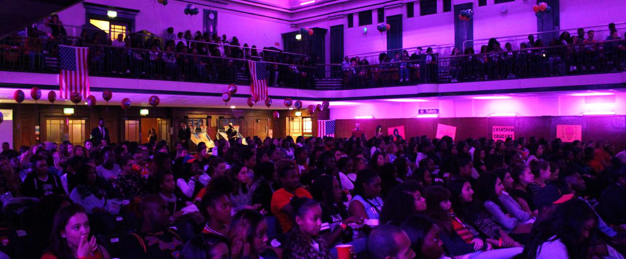 A cinema audience at a Film Hub London event