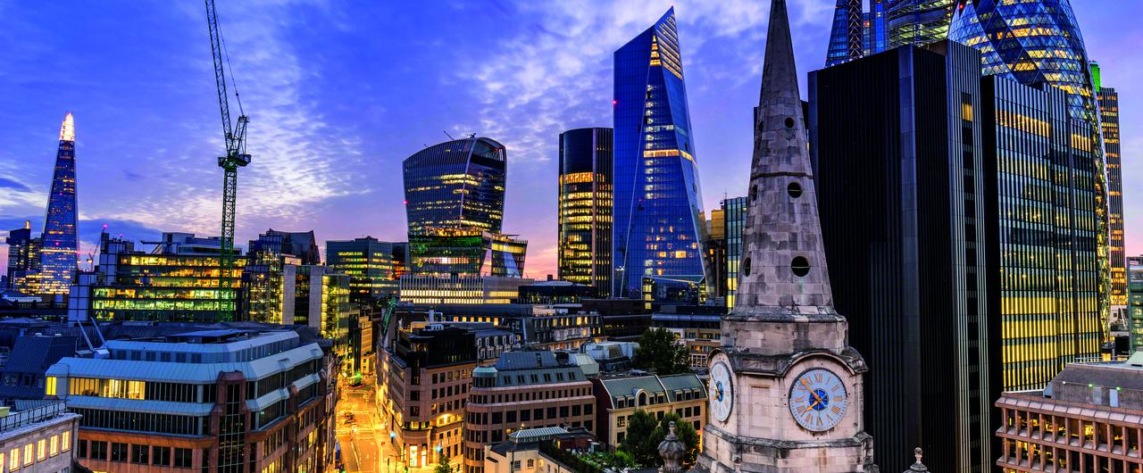 London evening skyline