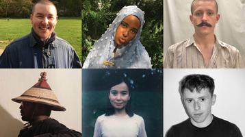 Composite portraits of FLAMIN Fellowship 2022-23 artists