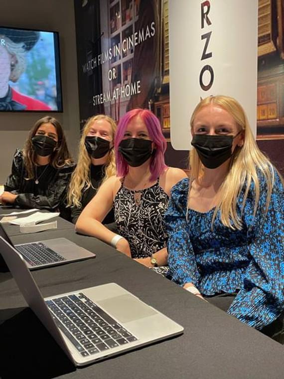 Gracie Moss (far right) and colleagues