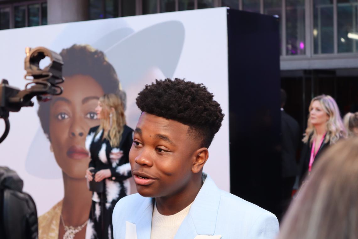 Jalyn Hall, star of Till, on the red carpet at the Mayor of London's Gala