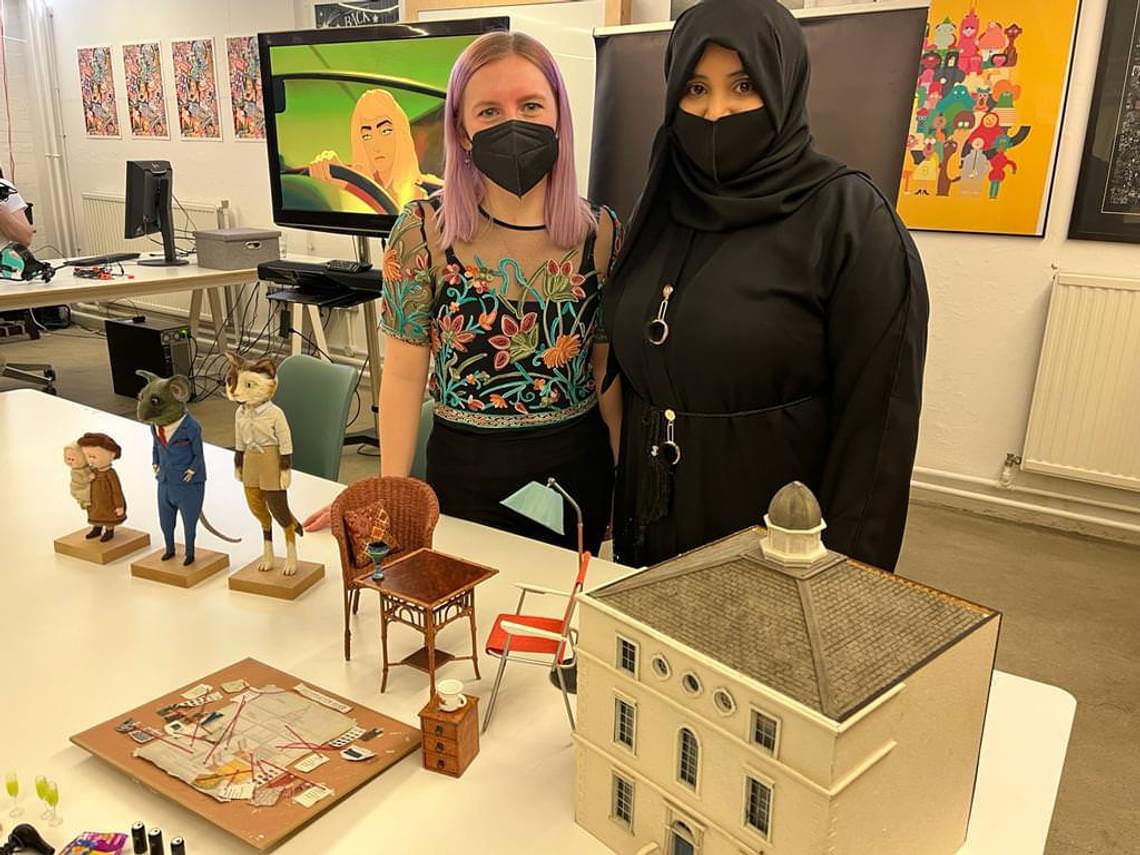 Om-Kalthoom at workshop at Nexus Studios