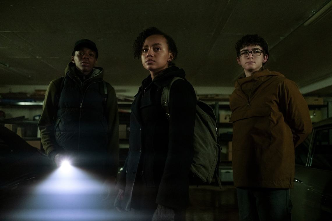 Episode 2. Cache Vanderpuye, India Brown and Louis Toghill in "Invasion," premiering August 23, 2023 on Apple TV+.