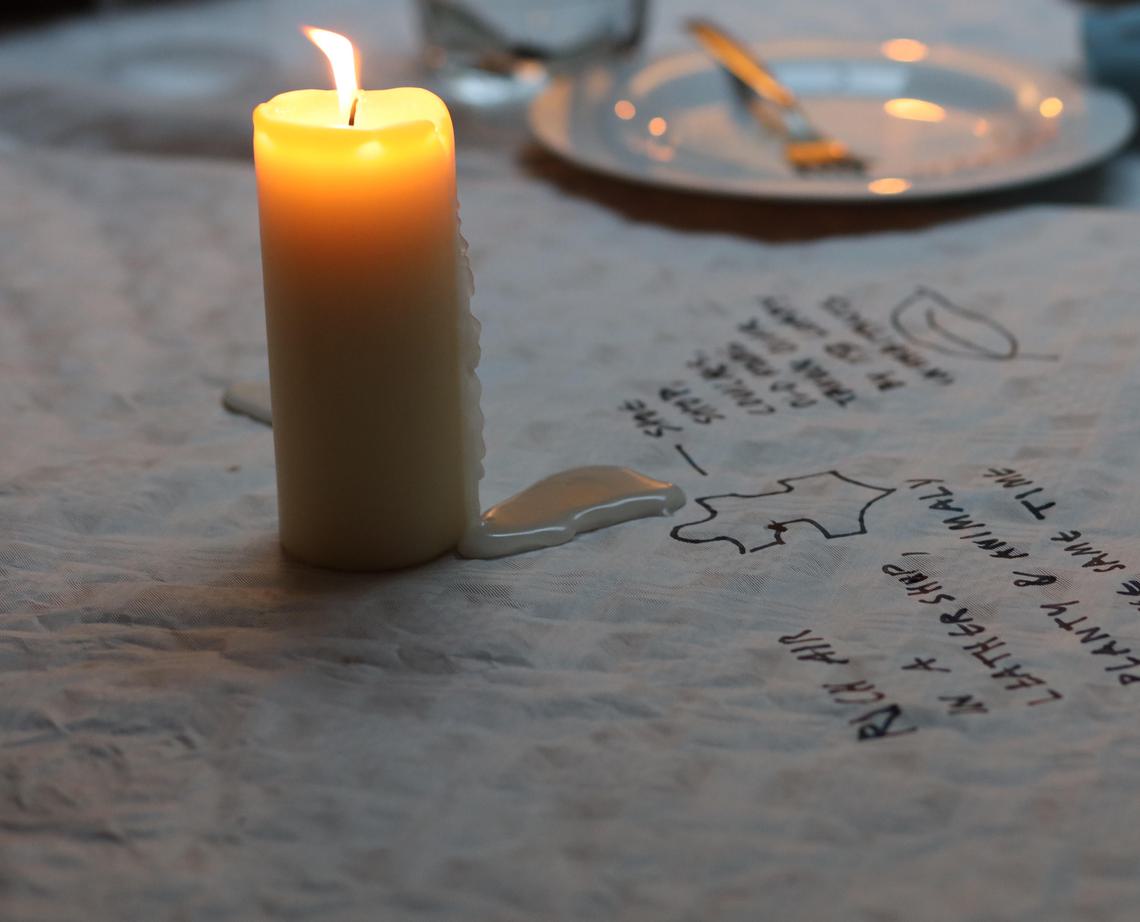 Onyeka Igwe, 8 yams, 8 small yams, 8 eggs, a cow and a cockerel. Photo by FORMA.