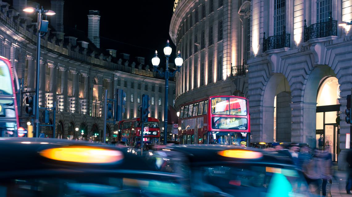 Piccadilly Circus at night