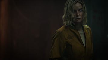 Blonde Actress Rebecca Ferguson in a still from TV show Silo