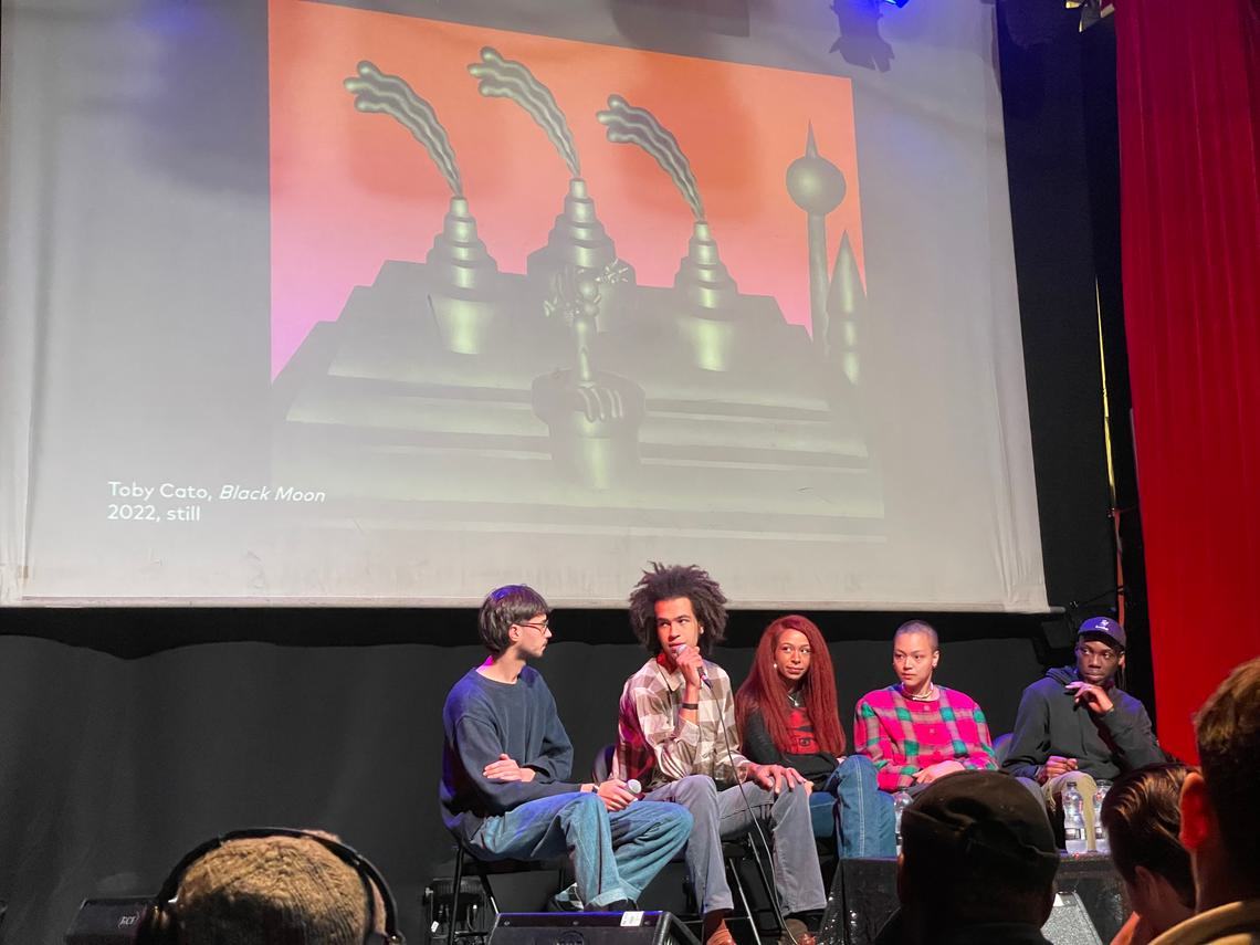 Artist animators on stage at TNB XPO event