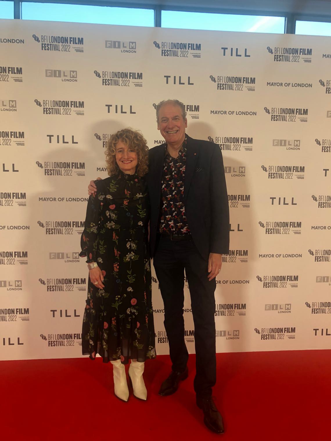 BFI Fetsivals Director Tricia Tuttle with Film London CEO Adrian Wootton at the Mayor of London's Gala.