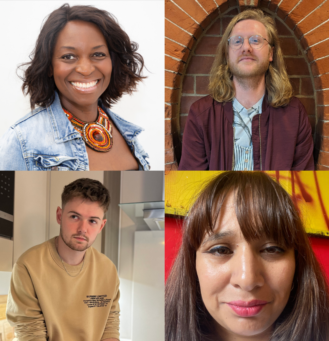 Panellists: Top L-R: Arit Eminue (Image credit: Andy Commons), Rowan Allen. Bottom L-R: Marc Jenner, Fozia O'Dowd